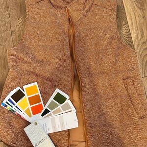 Orange Herringbone Vest